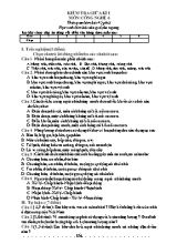 Đề kiểm tra giữa kì I môn Công nghệ 6 (Có đáp án)